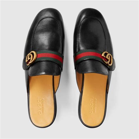 gucci mens princetown slippers|gucci princetown striped slippers.